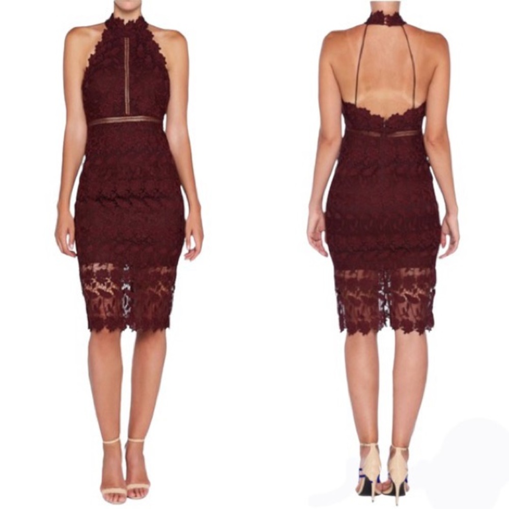 Bardot Noni Lace Halter Dress